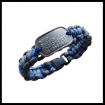 Paracord armband dogtag mini 3,5 cm RVS