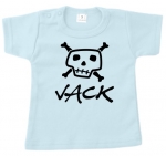 Baby t-shirt bedrukt piraat en naam