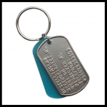 Dogtag met sleutelhanger in diverse kleuren