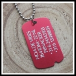 Dogtag gegraveerd aluminium Notch 2-zijde gravure