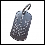 Dogtag incl. RVS sleutelring en gratis silencer