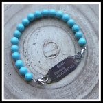 Armband edelsteen met rvs tag