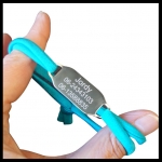 Sos armbandje gegraveerd met RVS tag