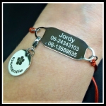 Armband Alzheimer of Dementie gegraveerd verstelbaar RVS  