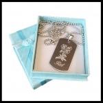 Dogtag geboortebloem RVS