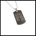Dogtag RVS zilver 1 of 2 zijde gravure