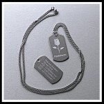 Dogtag RVS zilver gegraveerd Parkinson