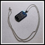 Dogtag gegraveerd RVS incl. ketting 1 of 2 zijde gravure