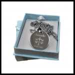 Ketting  gegraveerd sterrenbeeld met naam RVS 