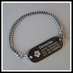 Armband Alzheimer/Dementie gegraveerd incl. rvs schakel armband