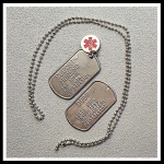 Dogtag doof of slechthorend RVS 