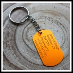 Sleutelhanger gegraveerd aluminium aanbieding
