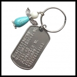 Dogtag sleutelhanger engel 