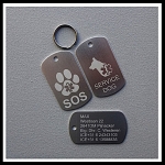 Dogtag service dog 2-zijde gravure 