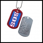 Dogtag SOS achterkant geponst 