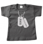 Baby t-shirt bedrukt dogtags