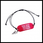 Armband SOS medisch teken gegraveerd met bedel medisch 1 of 2 zijde gravure