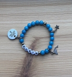 Kindersieraden: meisjes/jongens armband met naam model "afzwemmen"