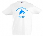 Kinder t-shirt bedrukt met naam zwemdiploma 