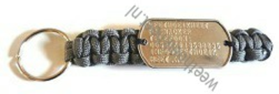 Paracord sleutelhanger dogtag sleutelring 