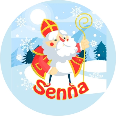Buttons met naam model Sinterklaas diverse designs 5cm