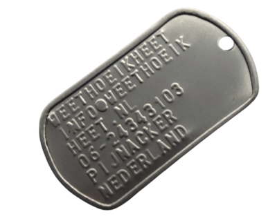 Leren sleutelhanger met dogtag 3 soorten