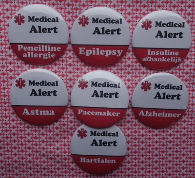 Button Medical Alert per stuk 5cm
