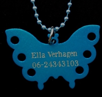 Naamketting vlinder 