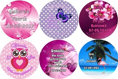 button 7,5 cm per stuk diverse designs