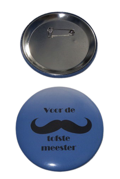 Button voor de tofste meester 7,5 cm 