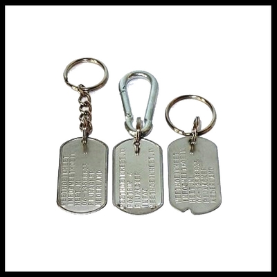 Dogtag RVS met sleutelhanger
