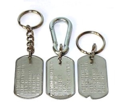 Dogtag RVS met sleutelhanger