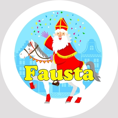 Button met naam model Sint per stuk 5 cm