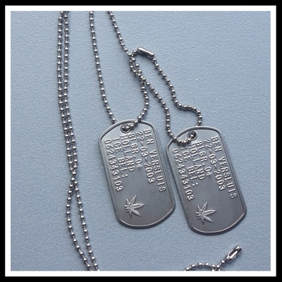Dogtags wiet teken RVS 