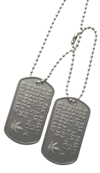 Dogtags wiet teken RVS 