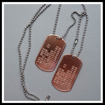 Dogtags aluminium lichtgewicht minder stevig
