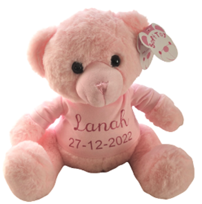 Beer bedrukt met naam en geboortedatum