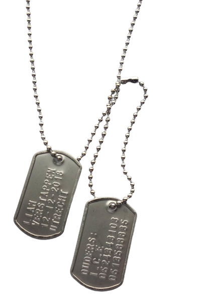 Dogtags mini RVS 