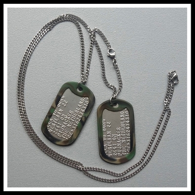 Dogtags RVS schakelketting