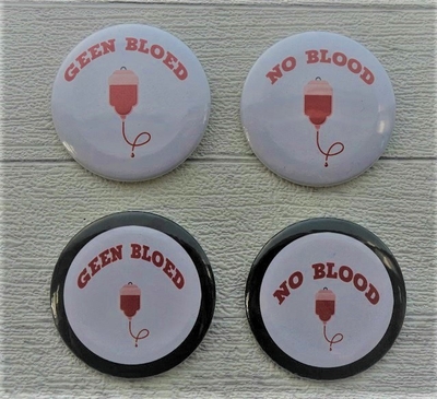 Geen bloed No Blood button