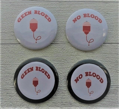 Geen bloed No Blood button 5cm