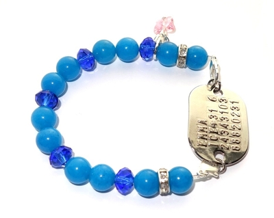 Armband SOS voor kinderen, tieners en volwassenen edelsteen/kristal