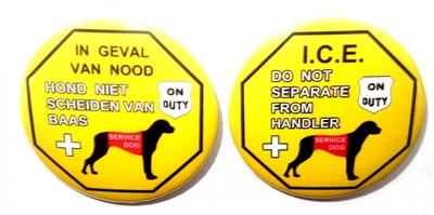 Hulphond hond niet scheiden van baas button 1 stuk 5cm