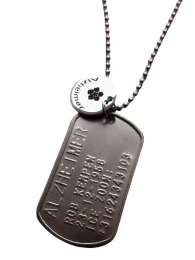 Dogtag alzheimer of dementie RVS