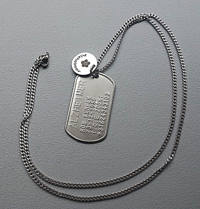 Dogtag alzheimer of dementie RVS
