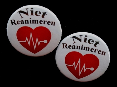 Button niet reanimeren per 2 stuks 3,8 cm