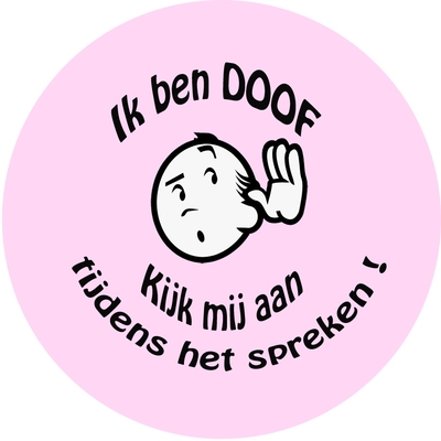 Button doof of slechthorend mannetje per stuk 5cm of 7,5cm