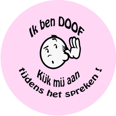 Button doof of slechthorend mannetje per stuk 