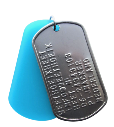 Dogtag met plexiglas hanger