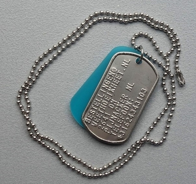 Dogtag met plexiglas hanger
